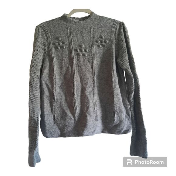 Lauren Conrad Metallic Knit Pompom Popcorn Sweater - Picture 1 of 4